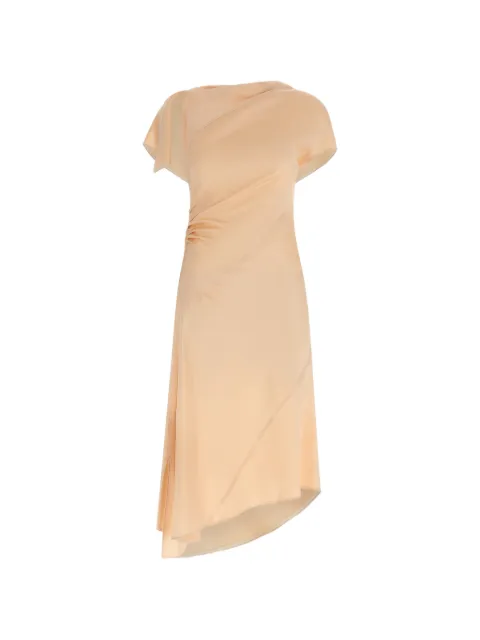 Victoria Beckham twist-detail asymmetric dress Neutrals 1226WDR007294BBLOSSOM