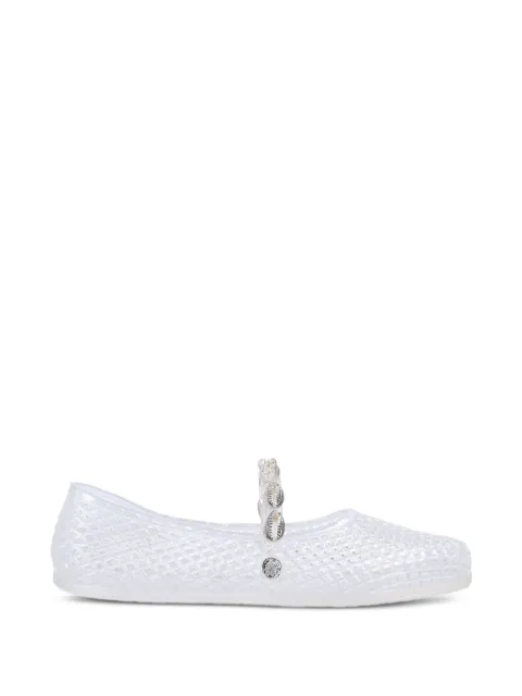 Ancient Greek Sandals shell embellished ballet flats White 126871011CLEAR
