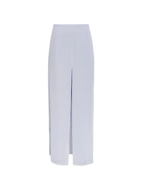 Emporio Armani slit-detail layered-design trousers Purple EW003212AF10209