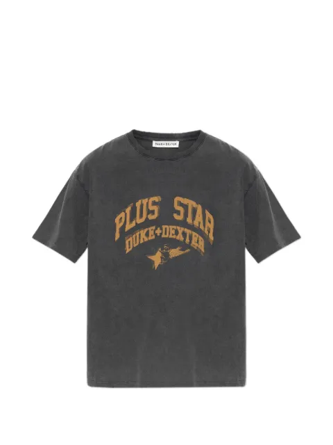DUKE & DEXTER logo-print distressed T-shirt Grey LEI22BLACKPST