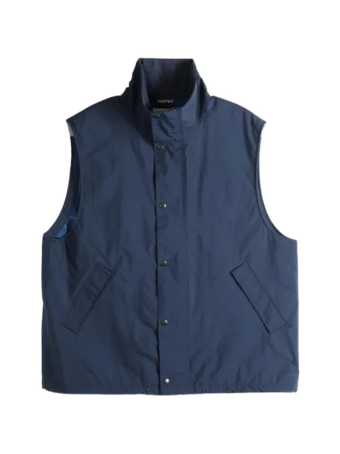Nanamica high-neck press-stud gilet Blue S25FN073U