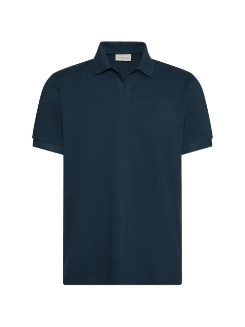Calvin Klein logo-embroidered polo shirt Blue LV04RF215GPQ6