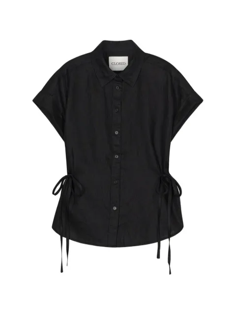 Closed tie waist shirt Black C9422329A20