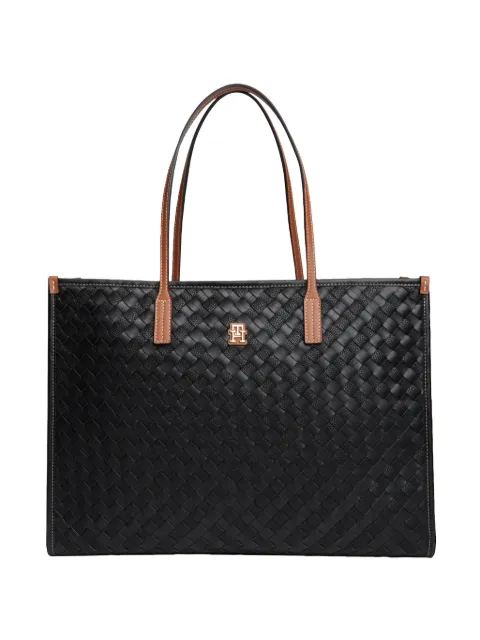 Tommy Hilfiger City TH woven-design tote bag Black AW0AW18394