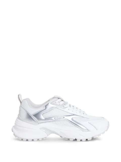 Calvin Klein panelled metallic-effect sneakers White HW0HW0314005Y