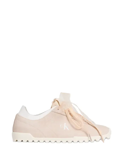 Calvin Klein ribbon-lace suede sneakers Neutrals HW0HW03150Z01