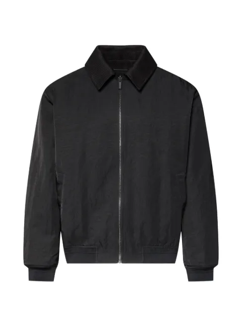 Calvin Klein logo-embroidered zip-up jacket Black LV04LE507GUB1