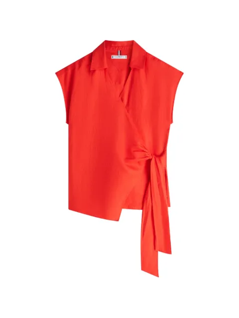 Tommy Hilfiger tie-fastening blouse Red WW0WW49632