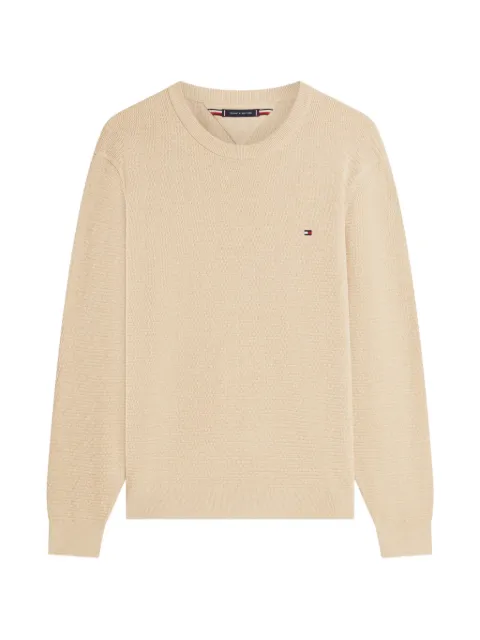 Tommy Hilfiger logo-embroidered sweater Neutrals MW0MW42799
