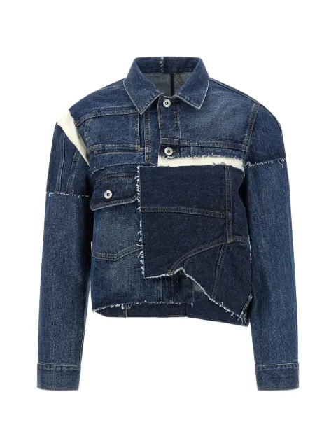 sacai patchwork-design denim jacket Blue 2608464