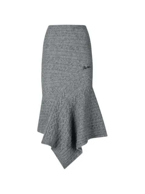 The Attico cable-knit midi skirt Grey 251WCS00284KWW001AA
