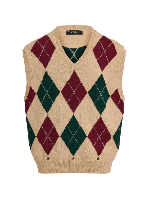 RLX Ralph Lauren Big Fit argyle sweater vest Neutrals 785B21564