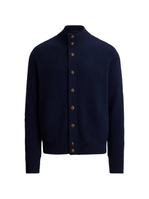 RLX Ralph Lauren rib-knit mock-neck cardigan Blue 785B20511