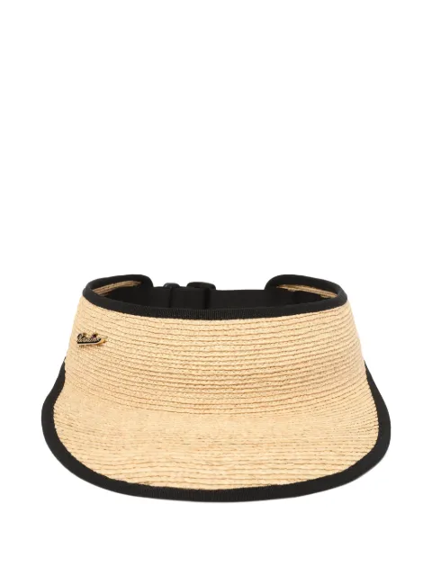 Borsalino Jenny logo-plaque straw visor Neutrals 230053