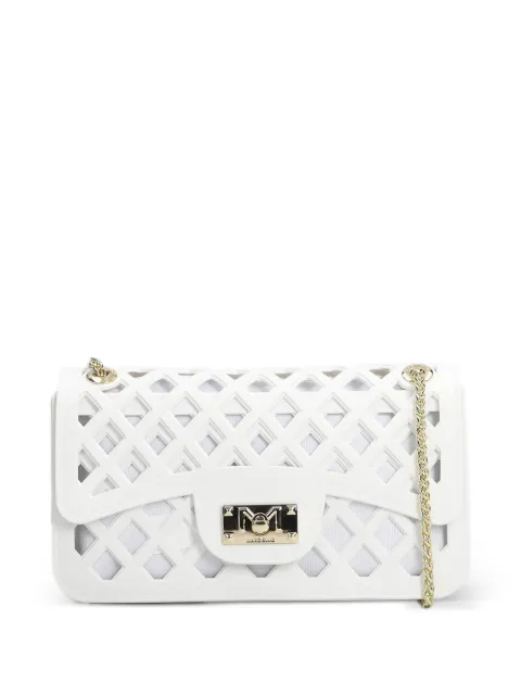 Marc Ellis cut-out detail shoulder bag White BASKETSHOULDERBAG