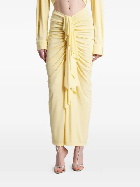 Christopher Esber ruffled-detailing maxi skirt Yellow 23024337