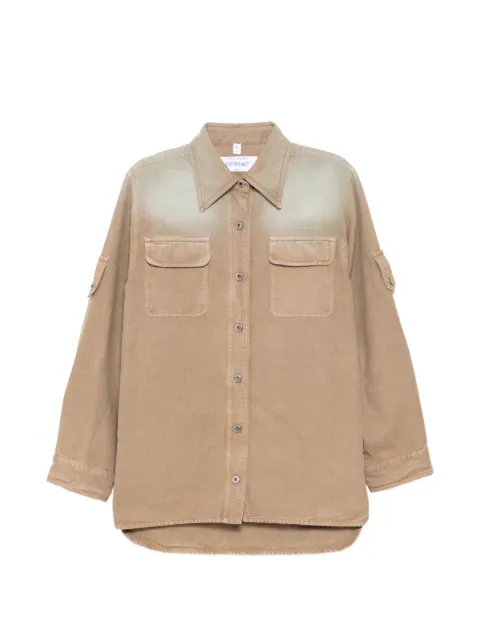 Off-White Spray shirt jacket Brown OWES006S26FAB0015170