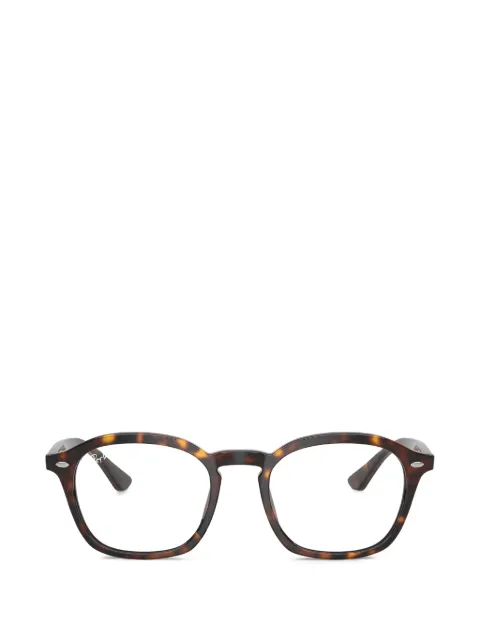 Ray-Ban tortoiseshell-effect round-frame glasses Green RB54512012