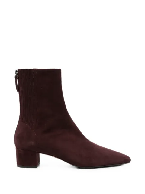Aquazzura Saint Honoré suede ankle boots Red SHOMIDB8SUERPM