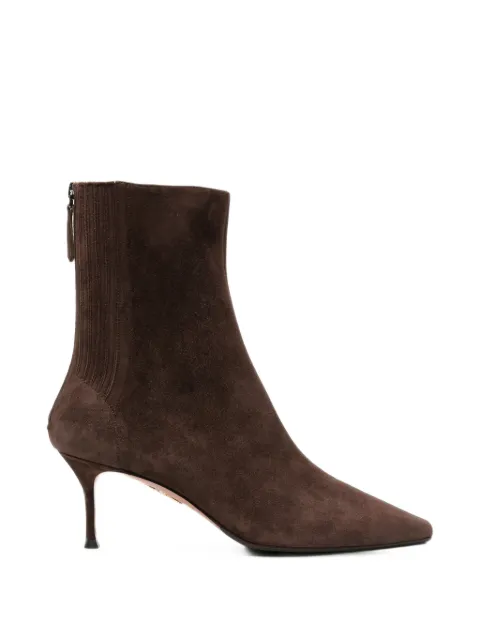 Aquazzura Saint Honoré suede ankle boots Brown SAHMIDB0SUEESP