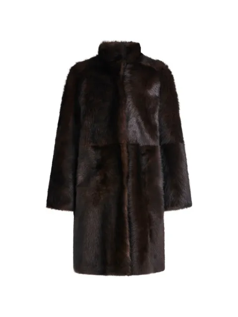Nour Hammour Blaise faux-fur coat Brown F26C33LONG
