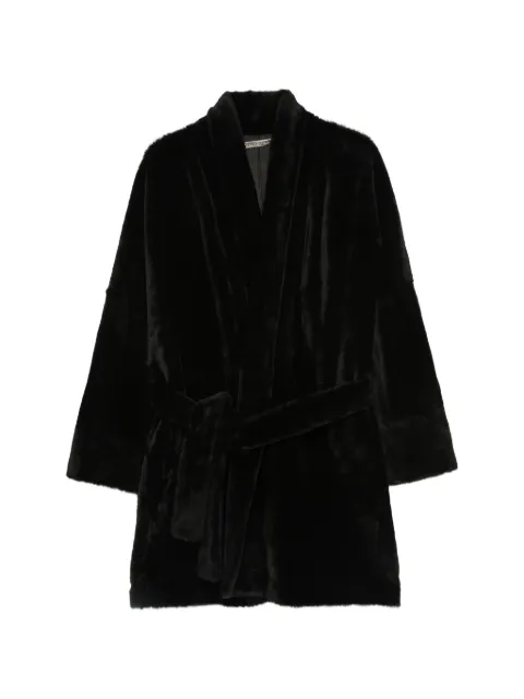 Nour Hammour Raquel belted coat Black F26C12