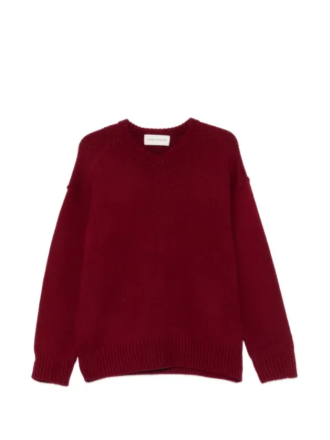 Nour Hammour Jude V-neck sweater Red 5840