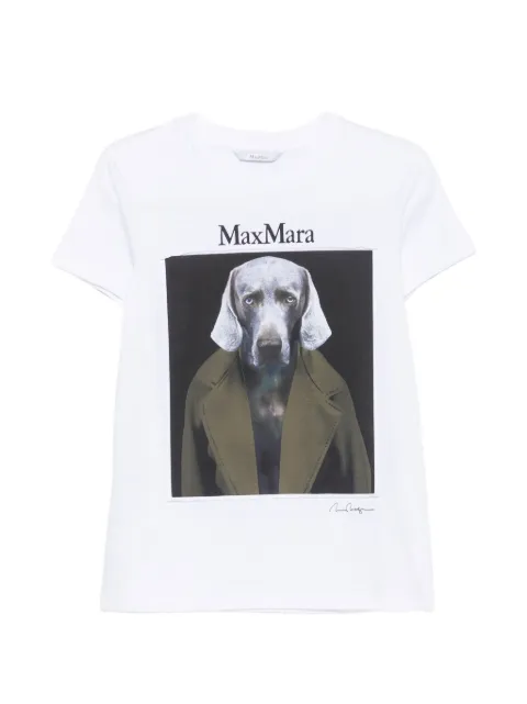 Max Mara Calca graphic-print T-shirt White 2621946071600