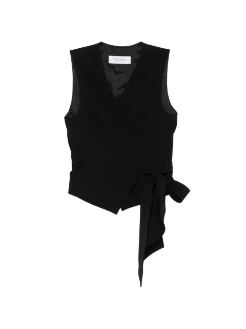 Max Mara wrap-style sleeveless waistcoat Black 2621156021600