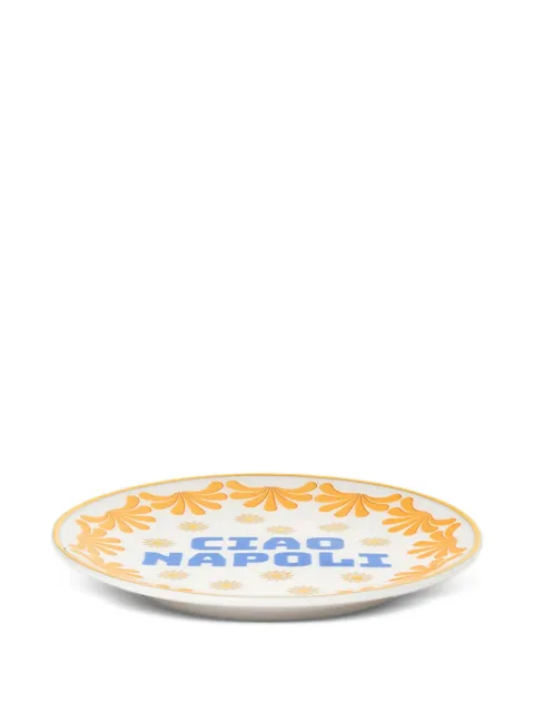 Bitossi Home Ciao Napoli printed plate White CIA00104