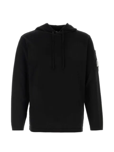 C.P. Company knit hooded sweatshirt Black 20CMKN100A110560A999