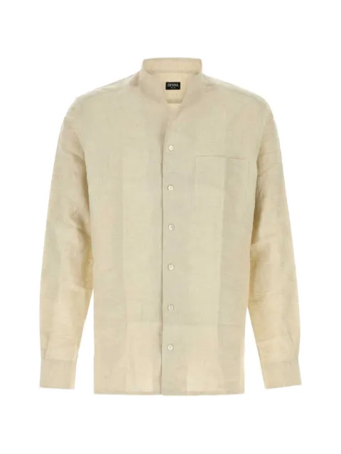 Zegna long-sleeve shirt Neutrals RUHX31A3SRG10