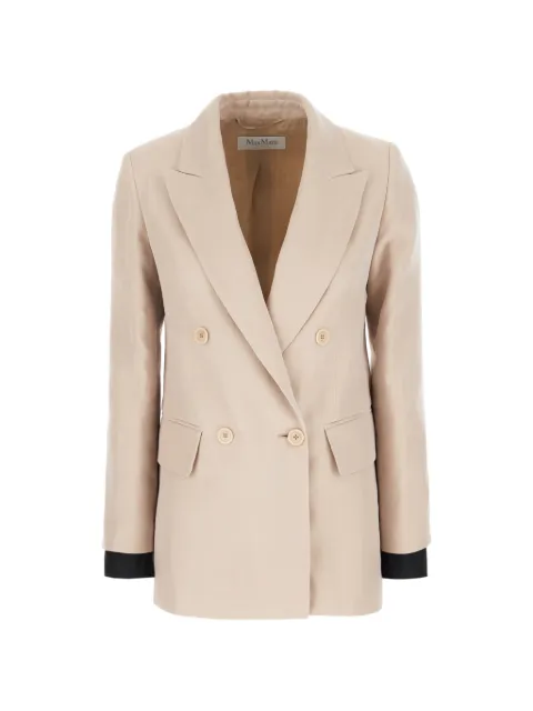 Max Mara double-breasted peak-lapel blazer Neutrals MXSFELTRO
