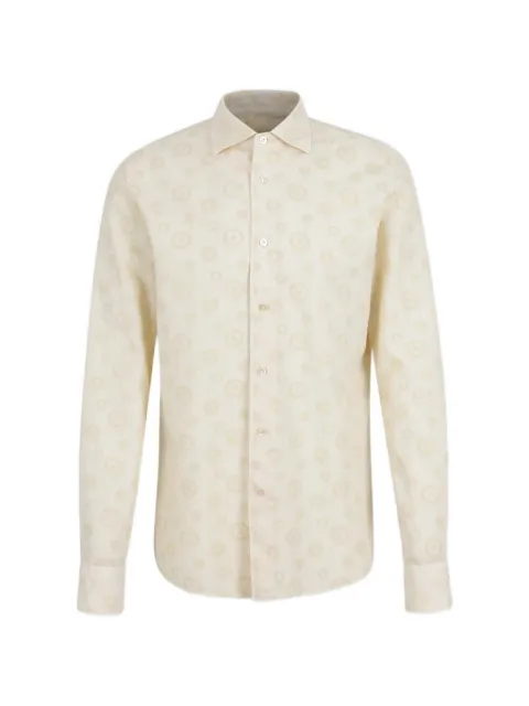 Vincenzo Di Ruggiero floral-jacquard long-sleeve shirt Neutrals 3K71EYZ4WYPALISPORT