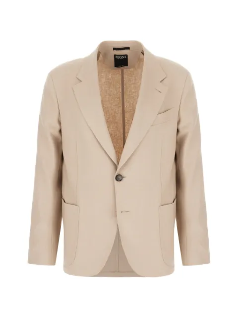 Zegna single-breasted blazer Neutrals 1DJSS0373524A3