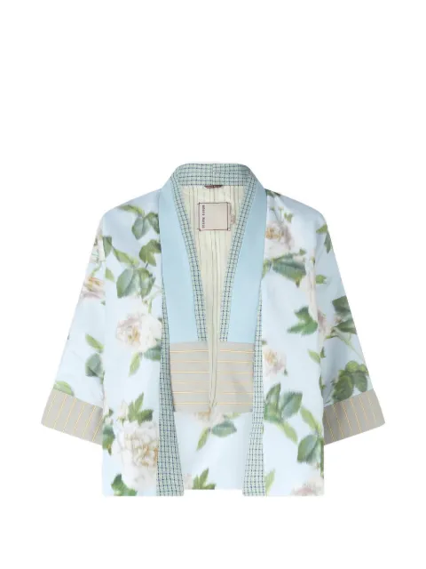 Antonio Marras floral-print kimono jacket Blue MBOL245