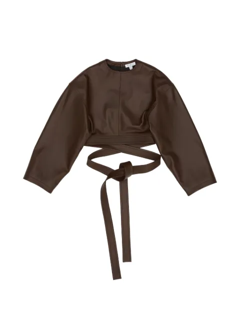 Alaïa tie waist top Brown AA9H1445C229C