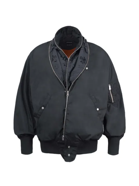 JUNTAE KIM laser-slashed bomber jacket Black J06