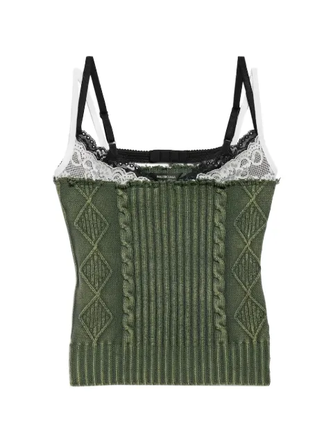 Balenciaga patched tank top Green 831102T3403