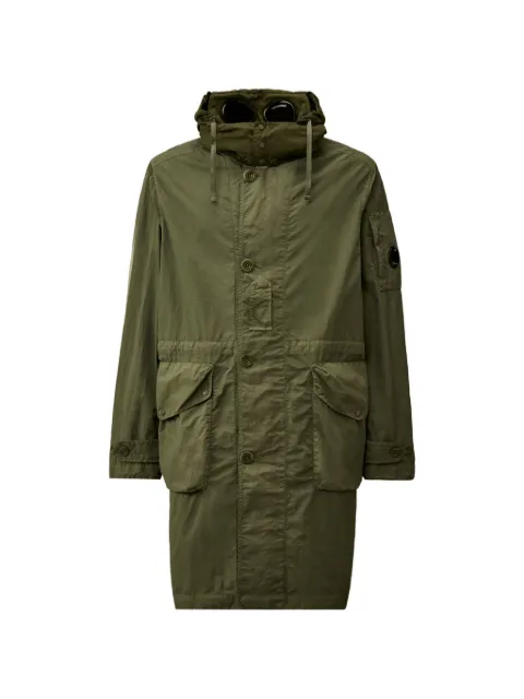 C.P. Company flatt nylon mixed Goggle parka Green 20CMOW016A005991G668