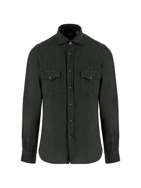 Finamore 1925 Napoli flap-pocket shirt Grey P6001G208