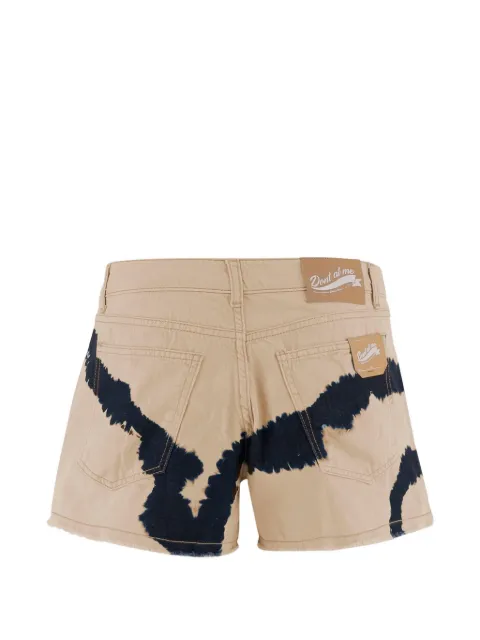 DON'T @ ME tie-dye denim shorts Neutrals DAM26TU4BEIGE