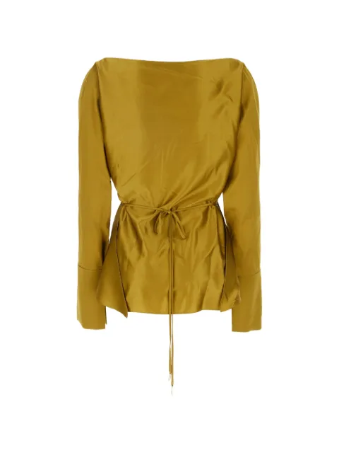 Danamé Xenia crossover-front blouse Yellow 726SS7827S