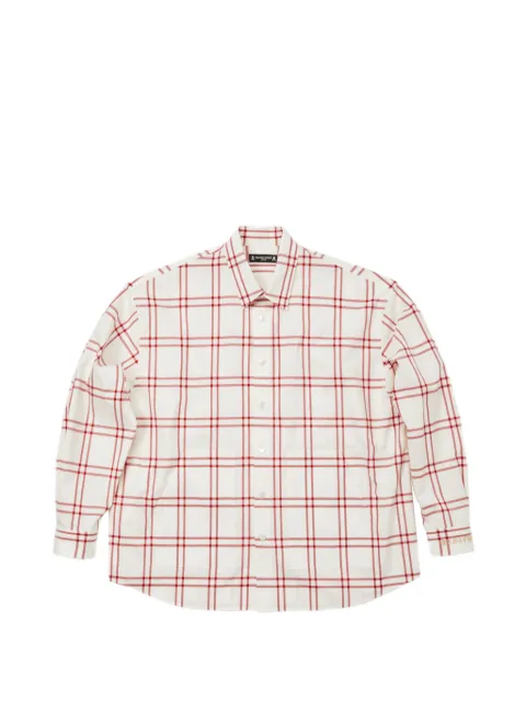Mastermind Japan plaid loose-fit shirt White MJ26EE1SH023008