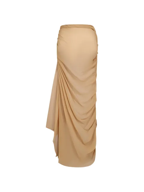 Giuseppe Di Morabito draped silk maxi skirt Neutrals 06SSSK52316500
