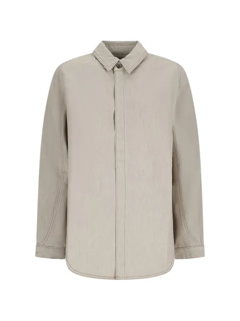 Jacquemus The Amelo de-Nîmes logo-embroidered denim shirt Neutrals SHW00565AD00044
