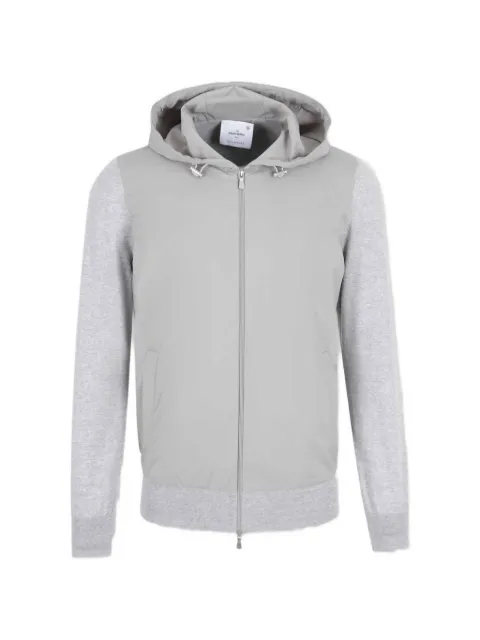 Gran Sasso panelled zip-up hoodie Grey 43159