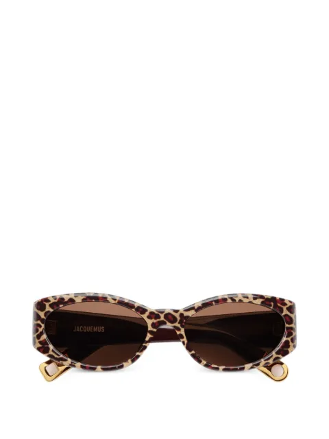 Jacquemus Ovalo leopard-print sunglasses Brown EYU00011AMAC001