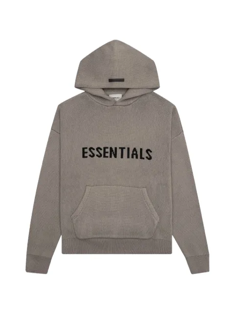 FEAR OF GOD ESSENTIALS knitted hoodie Neutrals 192SP212056F
