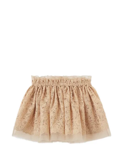 Ermanno Scervino lace embroidered skirt Neutrals D482O703UBD